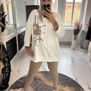 Megi Sweatshirt Ecru Larissa XL (40-44) 2XL (42-46) #1049