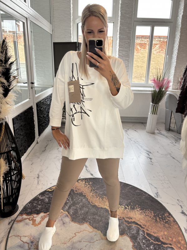 Megi Sweatshirt Ecru Larissa XL (40-44) 2XL (42-46) #1049