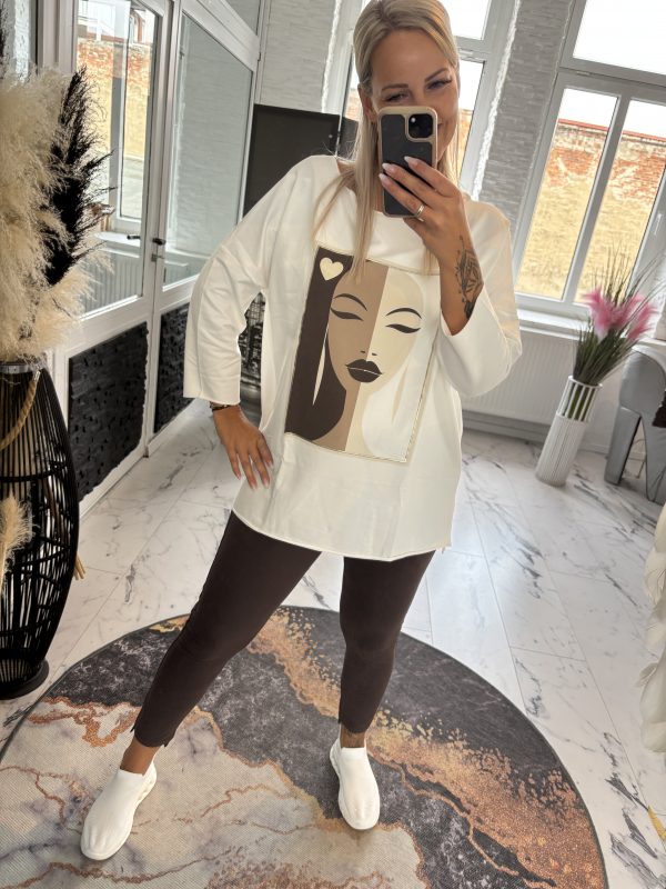 Megi Sweatshirt Ecru Face XL (40-44)  #1010 – Bild 5