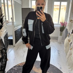 Megi Zweiteiler Jeans schwarz L/XL 38-42 #1142