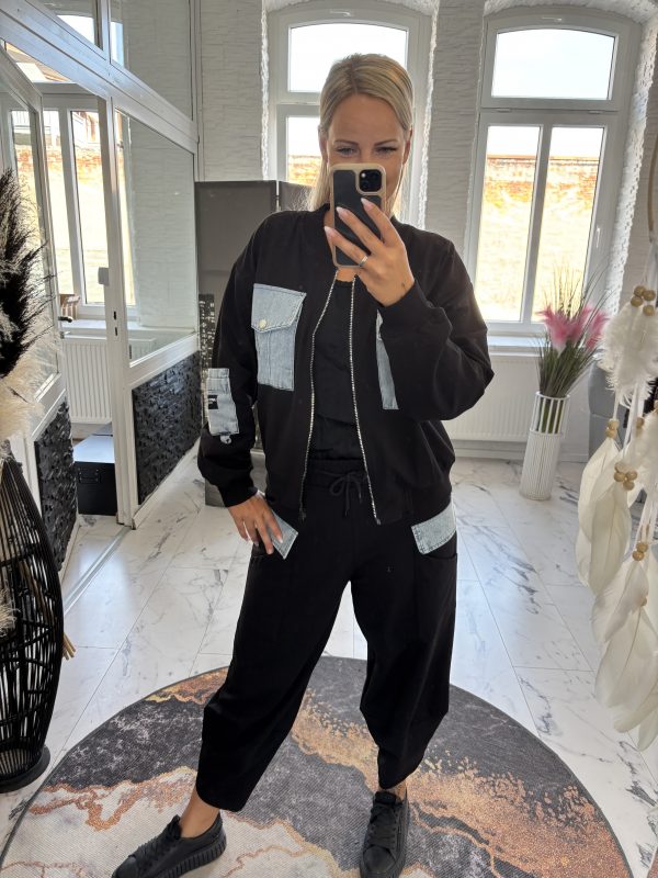 Megi Zweiteiler Jeans schwarz L/XL 38-42 #1142
