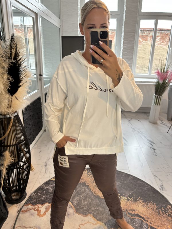 Smile Sweatshirt Ecru  one Size 38-44 #1139 – Bild 4