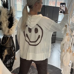 Smile Sweatshirt Ecru  one Size 38-44 #1139
