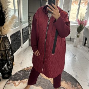 Leichte Jacke Two Tone Weinrot one Size 42-46 # 1108