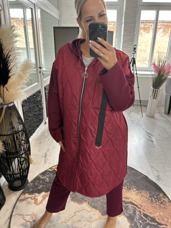 Leichte Jacke Two Tone Weinrot one Size 42-46 # 1108 – Bild 4