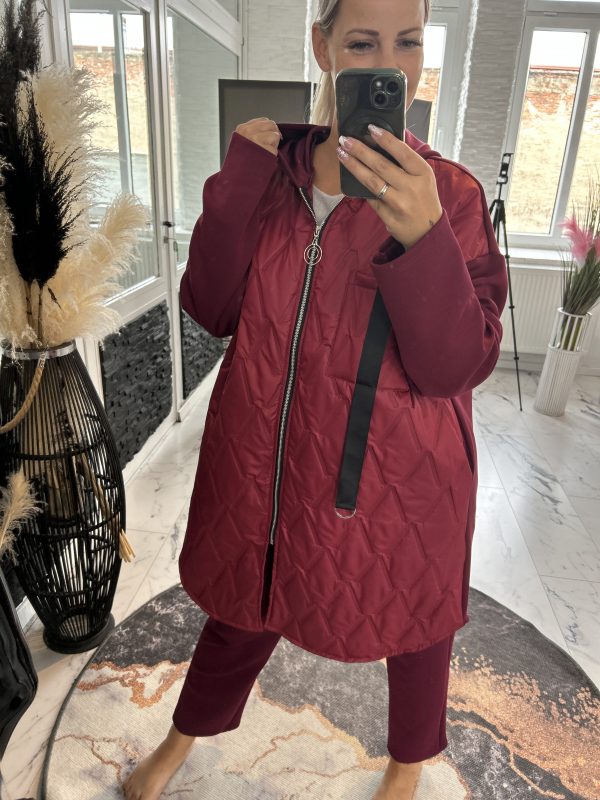 Leichte Jacke Two Tone Weinrot one Size 42-46 # 1108 – Bild 5