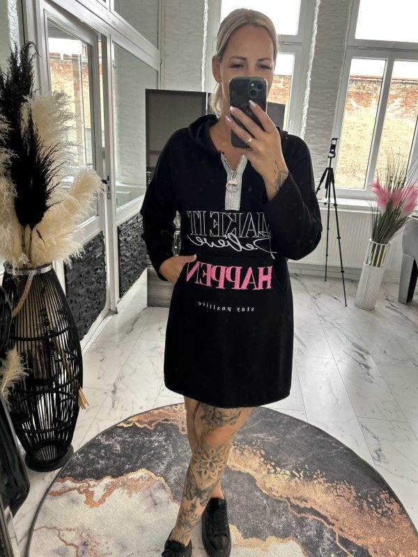 Super Soft Longshirt Happy schwarz one Size 38-40/42 #1026 – Bild 3