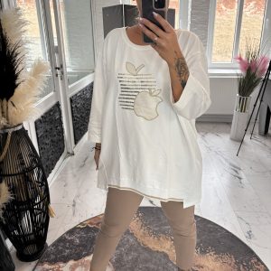 Megi Sweatshirt Apfel Ecru XL 42-44/46 2XL 44-46/48 #1061