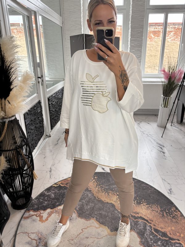 Megi Sweatshirt Apfel Ecru XL 42-44/46 2XL 44-46/48 #1061