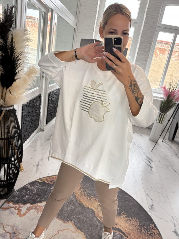 Megi Sweatshirt Apfel Ecru XL 42-44/46 2XL 44-46/48 #1061 – Bild 2