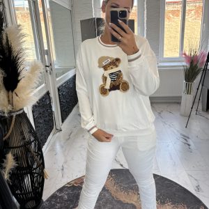 Megi Pulli Teddy Ecru S/M 38-42 L/XL 40-44 #1045