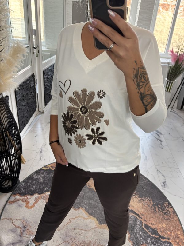 Megi Pulli Flower 3D Schokobraun S/M 36-40 L/XL 38-42 #1083 – Bild 6