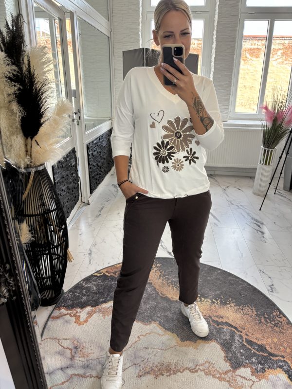 Megi Pulli Flower 3D Schokobraun S/M 36-40 L/XL 38-42 #1083 – Bild 7