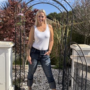 Sexy Woman Jeans Marry Jeansblau S M L XL mit Umschlag zum krempeln (fällt normals aus )