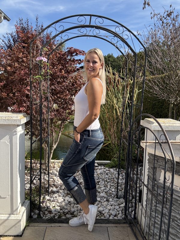 Sexy Woman Jeans Marry Jeansblau S M L XL mit Umschlag zum krempeln (fällt normals aus ) – Bild 2
