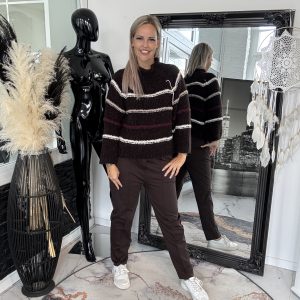 Strickpulli Ringbo Schokobraun one Size 38-44  # 1064