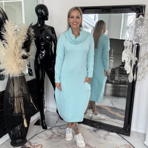 Strickkleid Kimberly Türkis one Size 38-44 #1066