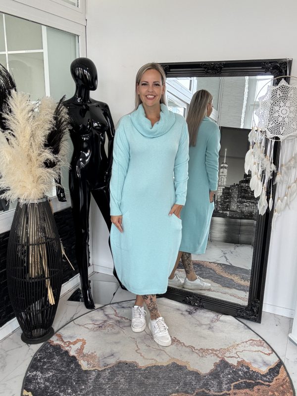 Strickkleid Kimberly Türkis one Size 38-44 #1066