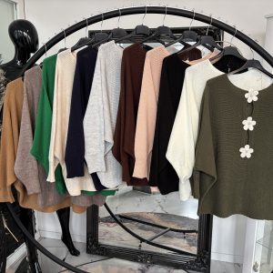 Fledermaus Strickpulli mit Rückenprint ( Wendepulli) one Size 38-44 # 1100