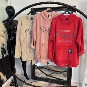 Samt Cord Longpulli ,,Niemals Perfekt aber immer echt" one Size 38-46 #1013