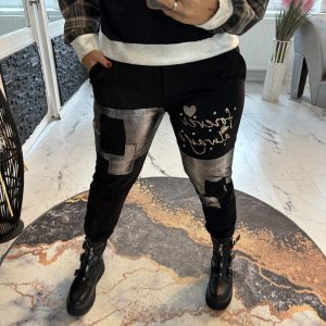 Waschleder Hose im Mojo schwarz one SIZE 38-42/44 #1100