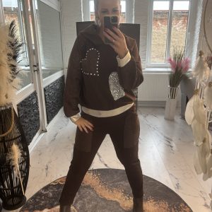 Lochzweiteiler Zweiteiler Dina Schokobraun one Size 38-42  #1038