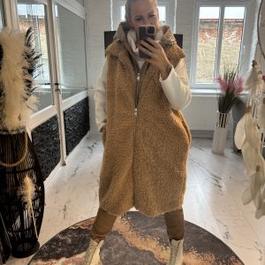 Bouclé two Weste Cappuccino one Size 38-44 #1047