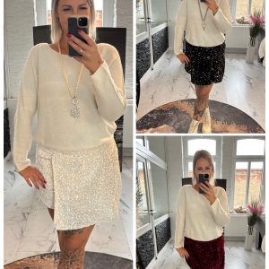 Pailletten Hosenrock 36-42 # 1082