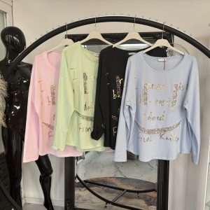 Smile Glitzer Pulli one Size 38-42  # 1035