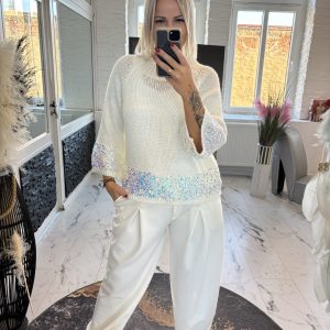 Schneeflocken Strickpulli one Size 38-42 #1002