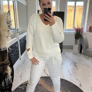 Paris Pulli Tüll Herzen Ecru one Size 38-42 #1121