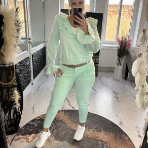 Rüschenpulli Mint one Size 36-40 #1086