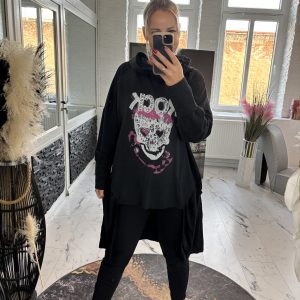 Skull Longshirt schwarz one Size 38-44 #1083