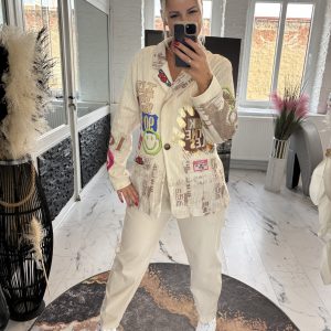 Blazer Natur one Size 36-40  #1061 bei offenen tragen bis 42