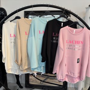 Super Soft Longshirt " Lachen ist die schönste Sprache der Welt" one Size 38-46 #1065