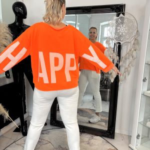 Sweatshirt Happy Orange one Size 38-44 #1166