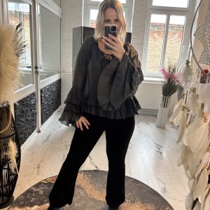 Tüll Bluse Vicky Anthrazit 38-44 # 1086