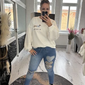 Herz Jeans dunkel one SIZE 38-42 #1161