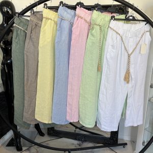 Leinhose mit Zierdeband one SIZE 42-44/46 #1110