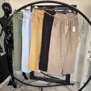 Leinhose mit Zierdeband one SIZE 42-44/46 #1110