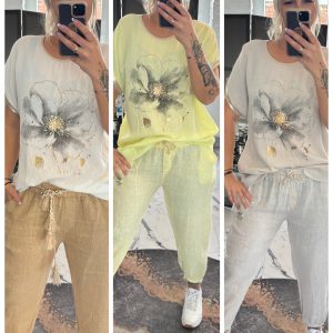 Krepp Shirt Flower one Size 38-44 #1153