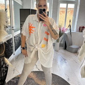 Sunny Bluse Schlamm one Size 38-48 oversize Schnitt #1134