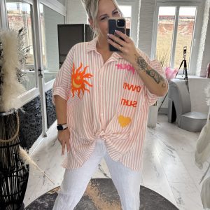 Sunny Bluse Rosa one Size 38-48 oversize Schnitt #1015
