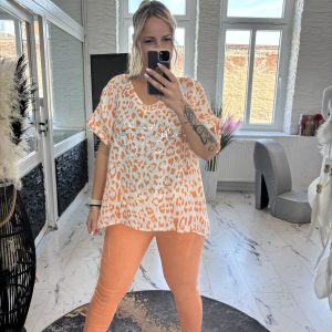 Leo LeinenShirt orange one Size 38-44/46 #1018