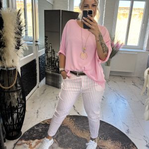 Streifen Hose Candy Pink one SIZE 38-44 #1035