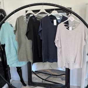 Leinen Shirt Lupi mit Rückenspitze one Size 38-42 #1167