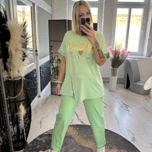 T-Shirt Lieblingsmensch Lindgrün one Size 38-42 #1039