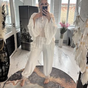 Summer Hose Gulia mit Spitzenbund Natur one SIZE 38-44 #1205