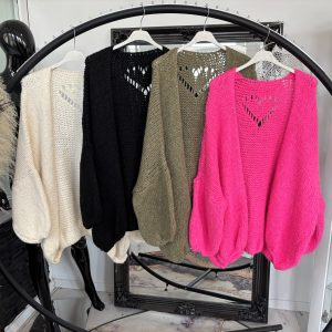 Big Strickjacke Herz one Size 38-44/46 # 1206