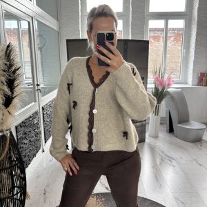 Strickjacke Schleife one Size 38-42/44 # 1017